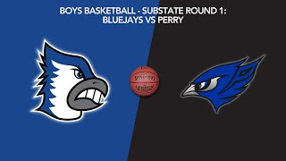 Boys Substate Basketball  BondurantFarrar vs Perry [upl. by Shane]