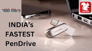 India’s Fastest pendrive 😱 Sandisk ultra dual drive luxe USB type c [upl. by Ecallaw]