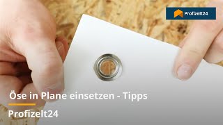 Öse in die Plane einstanzen  Tipps  Profizelt24 [upl. by Cosenza]