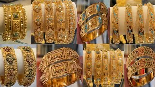 New Gold Bangles Design for Girls  2024 Latest Gold Kangan Design  Bangles  Kangan  Kada [upl. by Nahshunn]