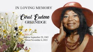 Celebrating the Life of Coral Eudene Greenidge [upl. by Otsuaf789]