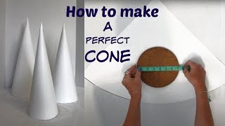 How to make a perfect paper cone Paper cones for DIY Christmas Trees Easy Quick Cones [upl. by Kyrstin]