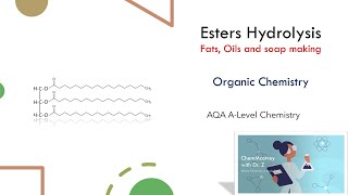 Hydrolysis of Esters fats oils and soap AQA Alevel chemistry [upl. by Graniela]