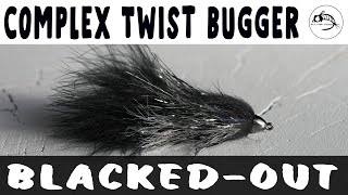 Complex Twist Bugger BlackedOut  Streamer Fly Tying Tutorial [upl. by Salohcim]