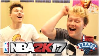 EPIC REAL LIFE DRAFT N PLAY vs JESSERTHELAZER WITH FORFEIT  NBA 2K17 [upl. by Nrubua]