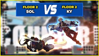 GGST Floor 2 ▶ Ky vs Sol  Guilty Gear STRIVE Low Level Gameplay [upl. by Marinelli]