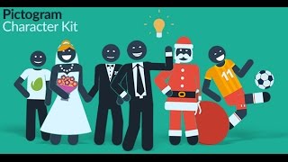 Pictogram Character Kit After Effects template [upl. by Nolham]