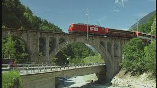 Chemins de fer Suisses  Glacier Express 1  Zermatt  Brig  Disentis [upl. by Neufer]