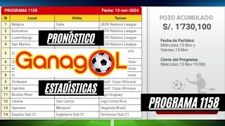 GANAGOL 1158 ANÁLISIS COMPLETO PRONÓSTICO ESTADÍSTICAS JUGADA SENCILLA Y 5 DOBLES ¡SUSCRIBETE [upl. by Mcgaw694]