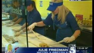 KTLA Channel 5 quotAllie at Workquot feature on Wetzels Pretzels Hollywood [upl. by Sashenka]