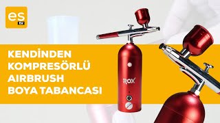 Kendinden Kompresörlü Şarjlı AirBrush Boya Tabancası Kutu Açılımı Rox Wood👍 [upl. by Bertha494]