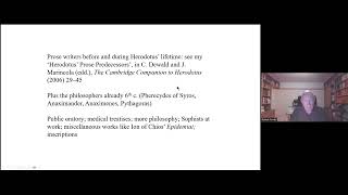 Robert Fowler on Herodotus and the pleasure of the text [upl. by Esaertal]