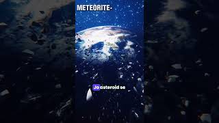 Difference between Asteroid meteoroid Meteor and Meteorite😨 shortsfeed [upl. by Ynnaffit]