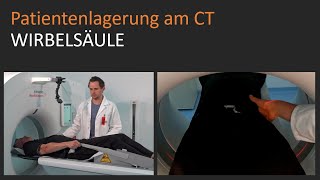 CT  Computertomographie Patientenlagerung und Einstellung für die Wirbelsäule [upl. by Nitsa]