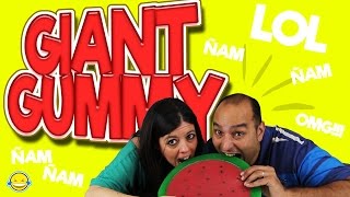 Gominola gigante XXL  Giant gummy  Colaboracion youtubers [upl. by Blaseio]