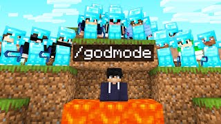 Minecraft Manhunt 1V3 But I Secretly Used GOD MODE [upl. by Beitch]