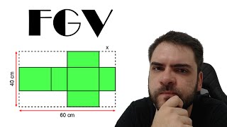 FGV2022 De uma folha retangular de papel de medidas 60 cm por 40 cm serão recortados quatro cantos [upl. by Adnohrahs]