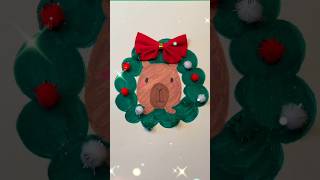 How to draw a cute Christmas capybara❄️🎁 Christmas diy for kids [upl. by Eerehs65]