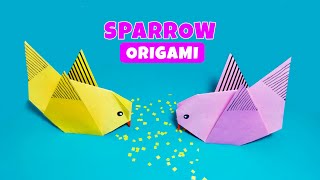 origami paper sparrow  how to make paper origami bird [upl. by Neltiak231]