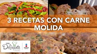 3 recetas con carne molida  Cocina Delirante [upl. by Ahtnammas930]