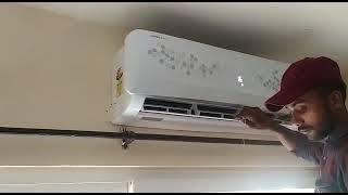 lloyd Split AC front cover open and close and filter cleaning and replacement [upl. by Nilam]