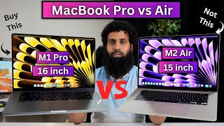 MacBook M2 Air 15 inch vs M1 Pro 16 inch Full Comparison in 2023 [upl. by Tullius126]