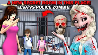 THERES NEW ZOMBIE POLICE amp ELSA HAUNTED HORROR SECRET ROOM IN THIS PLACE  SAKURA SCHOOL SIMULATOR [upl. by Sapphire]