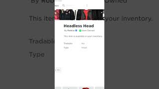 ROBLOX messed up and made headless free🤔🤔 roblox trending [upl. by Llenyr949]