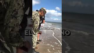 El regreso de un veterano de la Segunda Guerra Mundial a Normandía 🥺❤️ shorts curiosidades amor [upl. by Wootan]