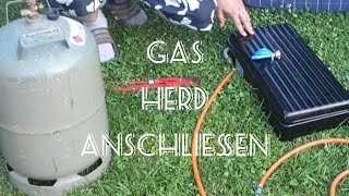 🏕️ Gasherd für Camping und garten Anschließen [upl. by Tuchman]