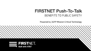 FirstNet Push To Talk [upl. by Meuse]