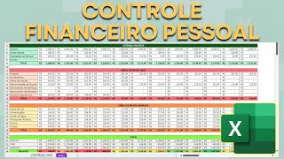 Planilha de Controle Financeiro Pessoal  Baixar Grátis  Planilha de Gastos Mensais Excel [upl. by Slinkman]