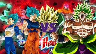 EZA SSBK GOKU Y SSBE VEGETA VS RED ZONE BROLY  DBZ Dokkan Battle [upl. by Engenia820]