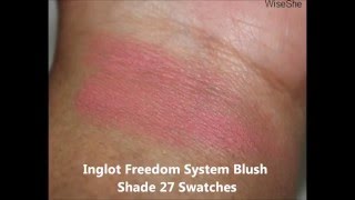 8 Inglot Blushes Swatches [upl. by Aiym]