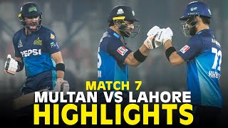 Full Highlights  Multan Sultans vs Lahore Qalandars  Match 7  HBL PSL 9  M2A1A [upl. by Aremmat]