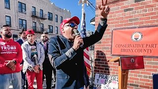 “Only One Candidate Does Not Divide Us by Color by Race by Gender ” Sammy Ravelo at Bronx Rally [upl. by Alket395]