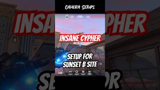 CRAZY CYPHER SETUP ON SUNSET valorant gaming valoranttips cyphersetup valorantguide sunset [upl. by Ssew]