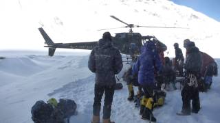 Helicopter Rescue Camp 1  Mount Everest Avalanche 2015 [upl. by Ivana]