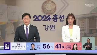 2024410 KBS강원 제22대 국회의원선거 개표방송 4부 [upl. by Adnahsed]