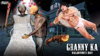 GRANNY KA VALENTINES DAY 😂 SHORT FILM  ग्रैनी वेलेंटाइन्स डे  HORROR GAME GRANNY  MOHAK MEET [upl. by Carolann]