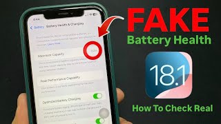 How to Check Real Battery Health of Any iPhone iOS 181 [upl. by Launam]