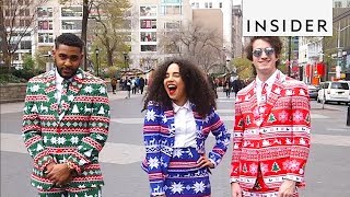 Get in the Holiday Spirit with Ugly Christmas Suits [upl. by Margareta]