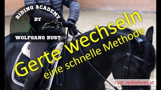 F1 So kannst du die Gerte wechseln ohne dein Pferd dabei zu stören Pferdefreundliches reiten lernen [upl. by Verras]