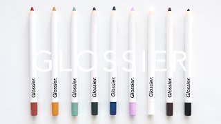 Glossier No 1 Pencil  Eyeliner Shade Swatches and Review [upl. by Sawyere604]