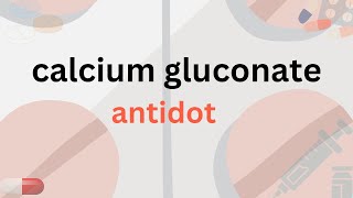 calcium gluconate injectioncalcium gluconate is antidot [upl. by Idnir]