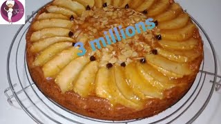 كيكة بدون بيض بالتفاح رووووعة تستحق التجربة cake sans oeuf [upl. by Alleiram706]