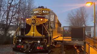 NJT and C and D action at Hackettstown NJ with NJT 4210 121123121423 [upl. by Ynolem]