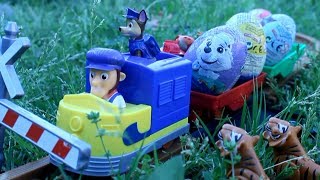 PATRULLA CANINA y el TREN de los HUEVOS GIGANTES PAW PATROL Patrulla de cachorros [upl. by Ahsitan300]