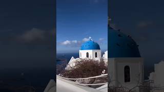 🌟 Escape to Imerovigli’s Blue Domes 🌟 travel santorinitravel santorinitours holiday [upl. by Elleahcim]