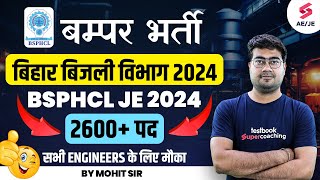 BSPHCL Recruitment 2024  BSPHCL Vacancy 2024  Bihar bijli vibhag vacancy 2024  BSPHCL JE 2024 [upl. by Kramnhoj]